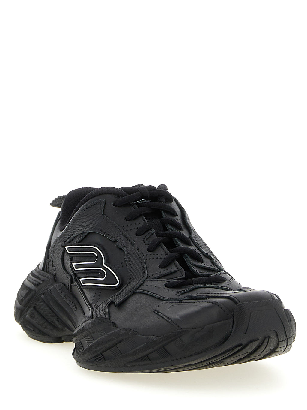 Balenciaga Black Calfskin Athletic Sneakers