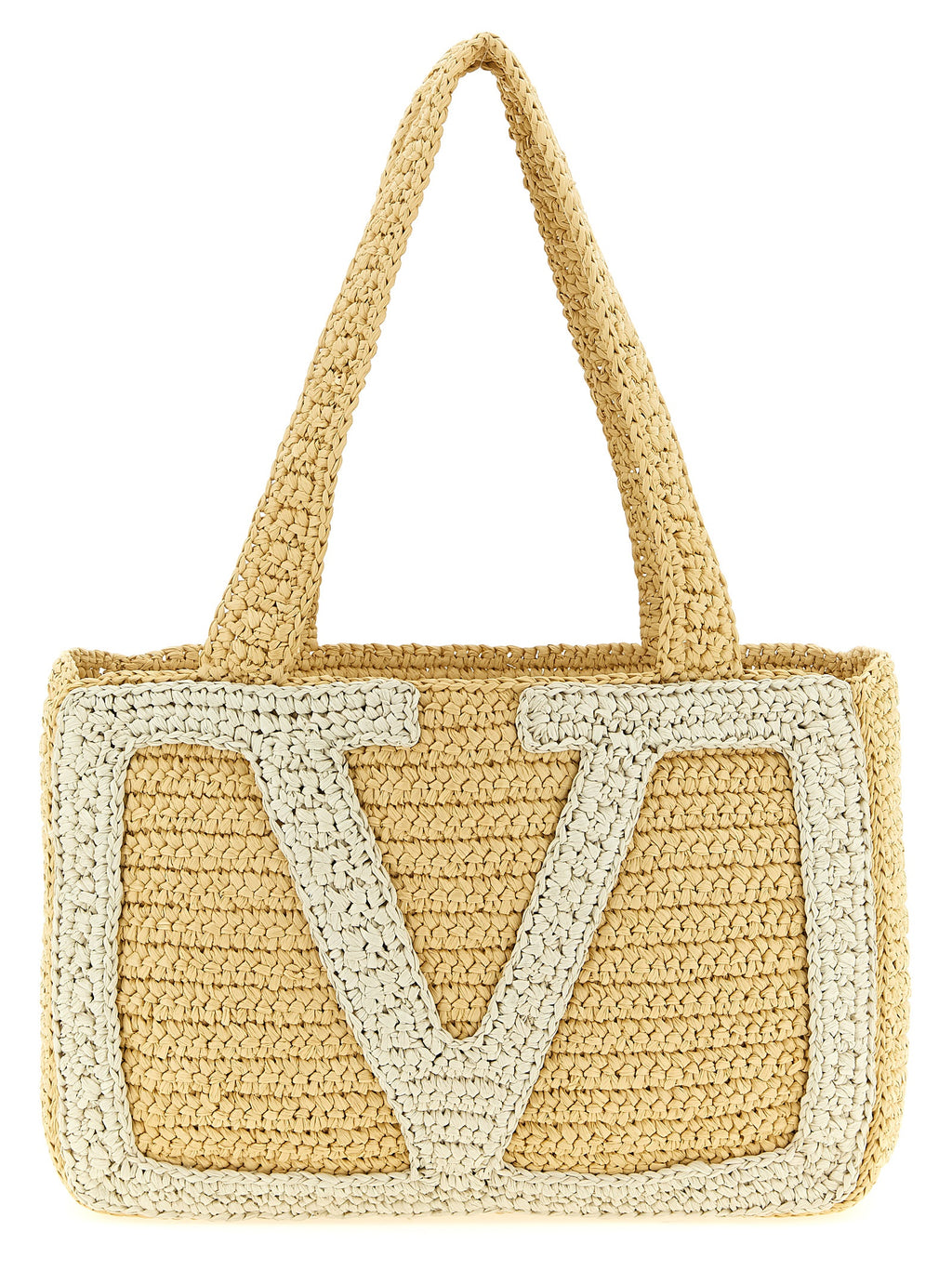 Valentino Garavani White Viscose Tote Bag