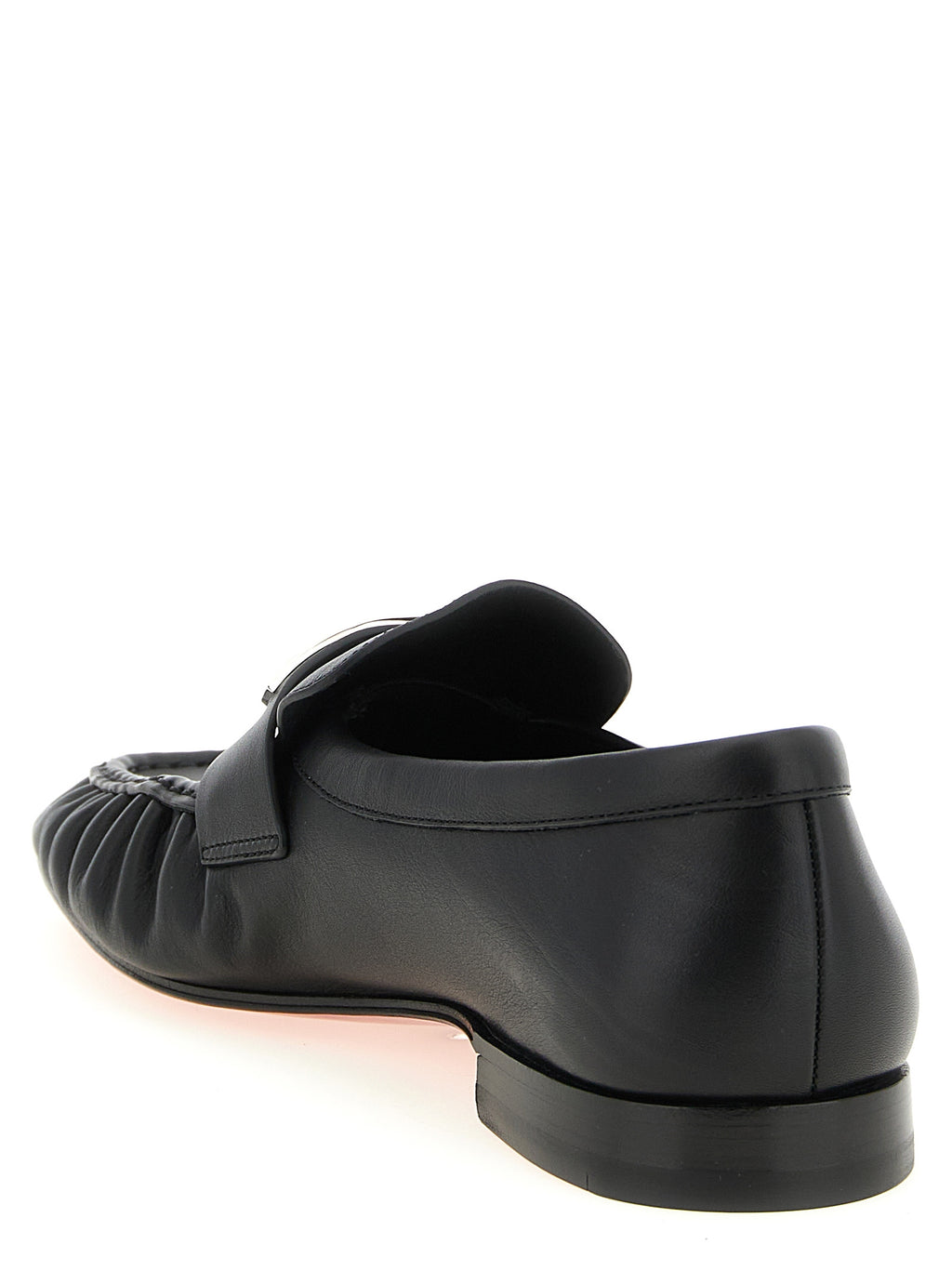 Christian Louboutin Black Calfskin Slip-On Loafers