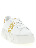 Versace Gold Nylon Platform Sneakers