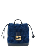 Fendi Blue Cotton Backpack
