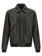 Fendi Black Lamb Leather Leather Jacket