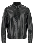 Fendi Blue Lamb Leather Leather Jacket