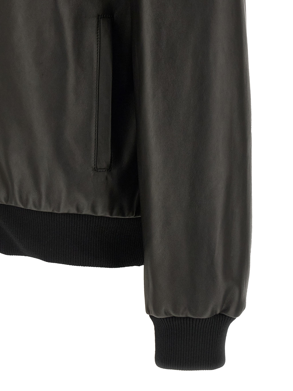 Fendi Black Lamb Leather Leather Jacket