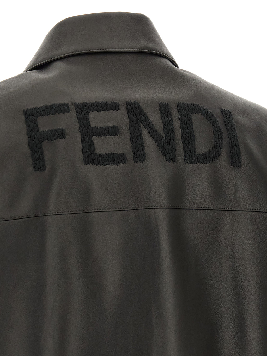 Fendi Black Lamb Leather Leather Jacket