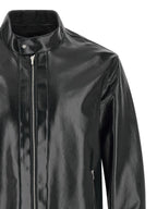Fendi Blue Lamb Leather Leather Jacket