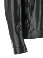 Fendi Blue Lamb Leather Leather Jacket