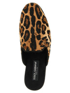 Dolce & Gabbana Brown Calfskin Flats