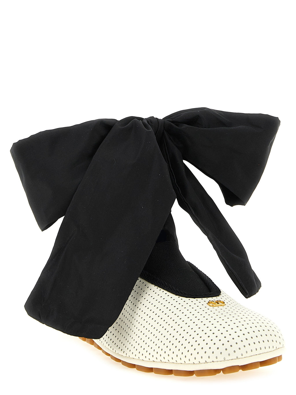 Valentino Garavani Bicolor Lamb Leather Ballet Flats