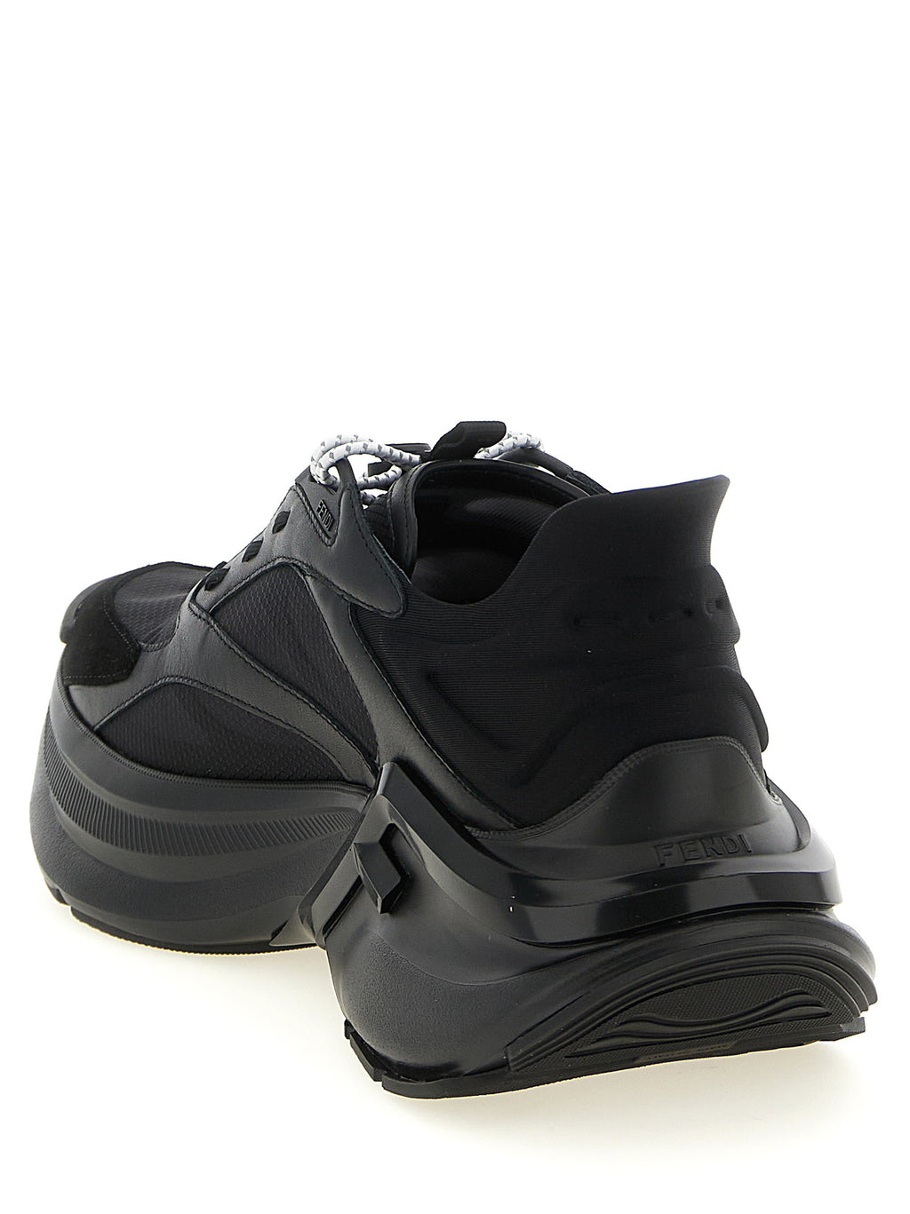 Fendi Black Calfskin Athletic Sneakers