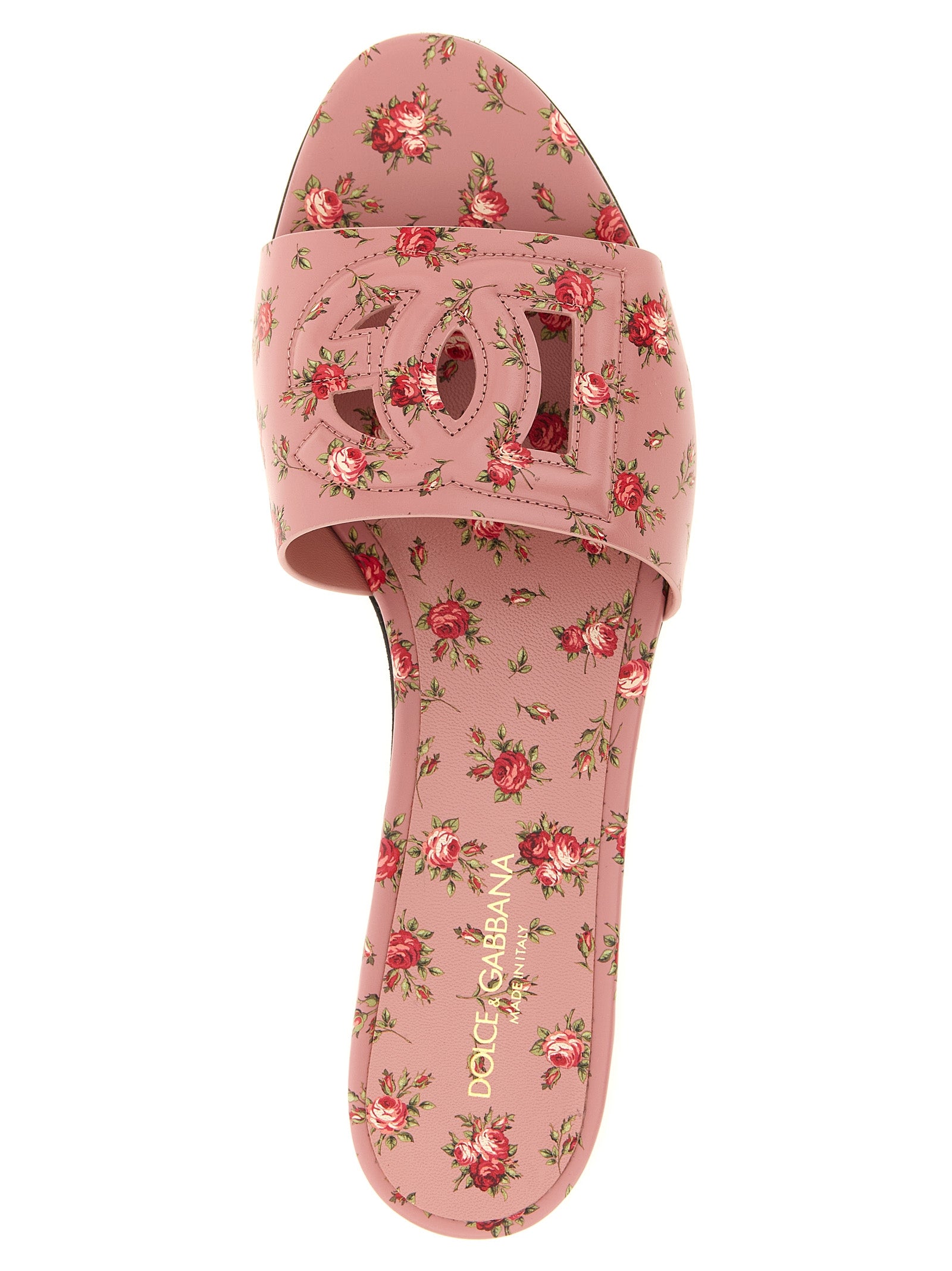 Dolce & Gabbana Multicolor Calfskin Slides