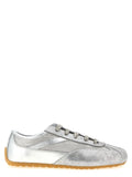 Alexander McQueen Silver Leather Athletic Sneakers