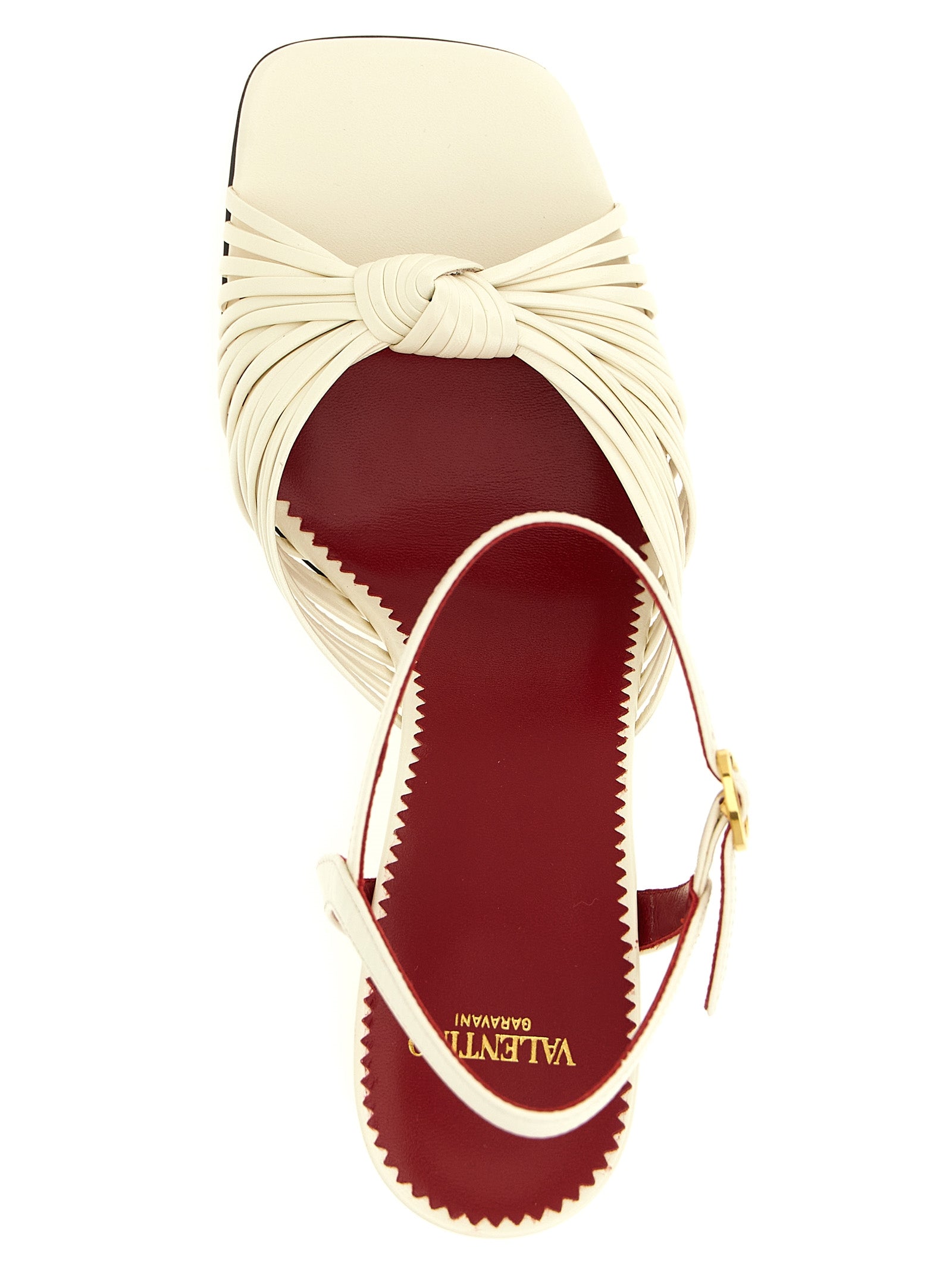 Valentino Garavani White Goatskin Stiletto Heel Sandals