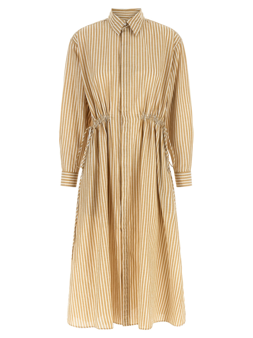 Polo Ralph Lauren Beige Cotton Midi Dress