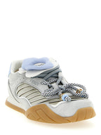 Gray Calfskin Athletic Sneakers