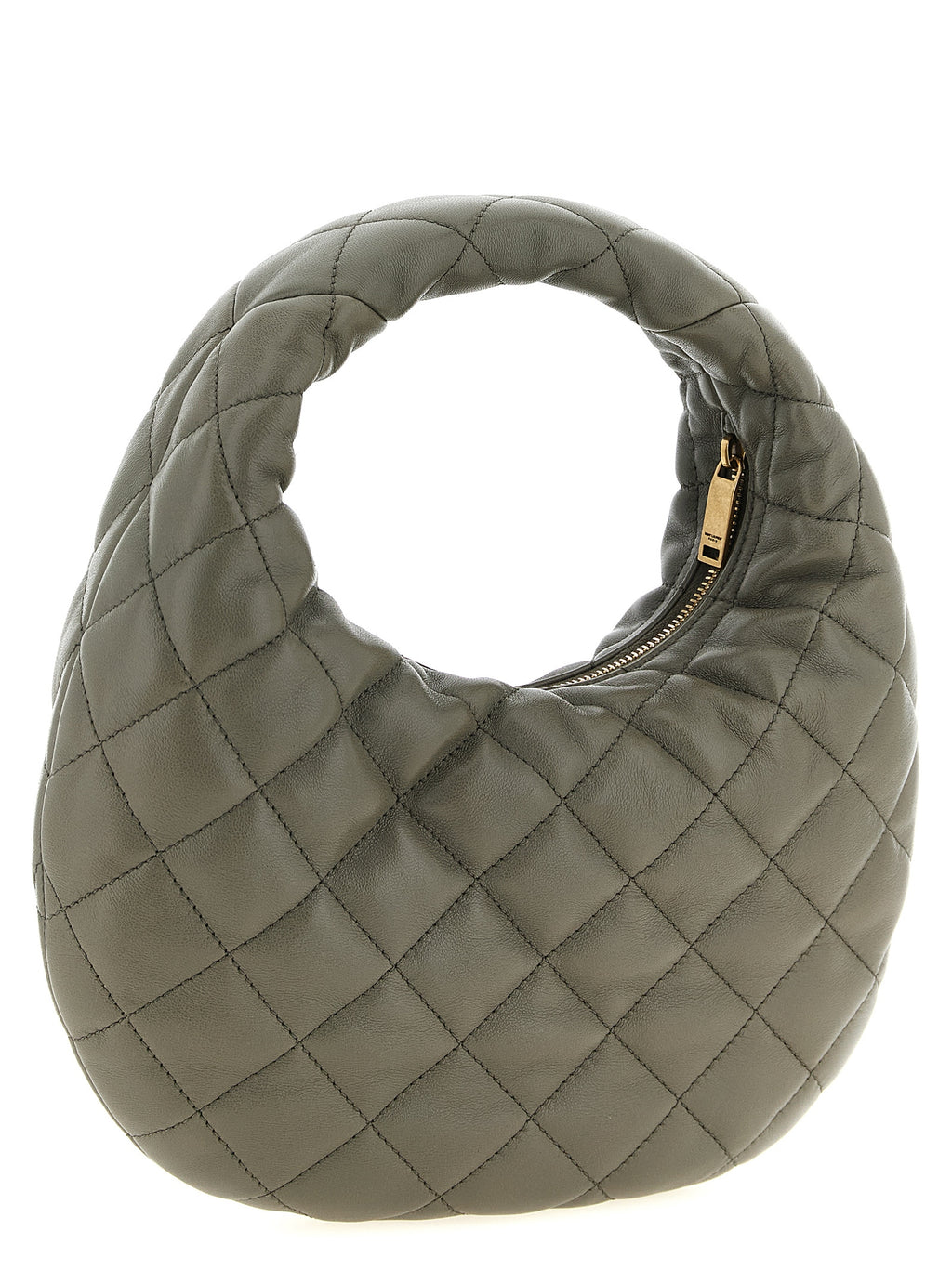 Saint Laurent Gray Lamb Leather Handbag