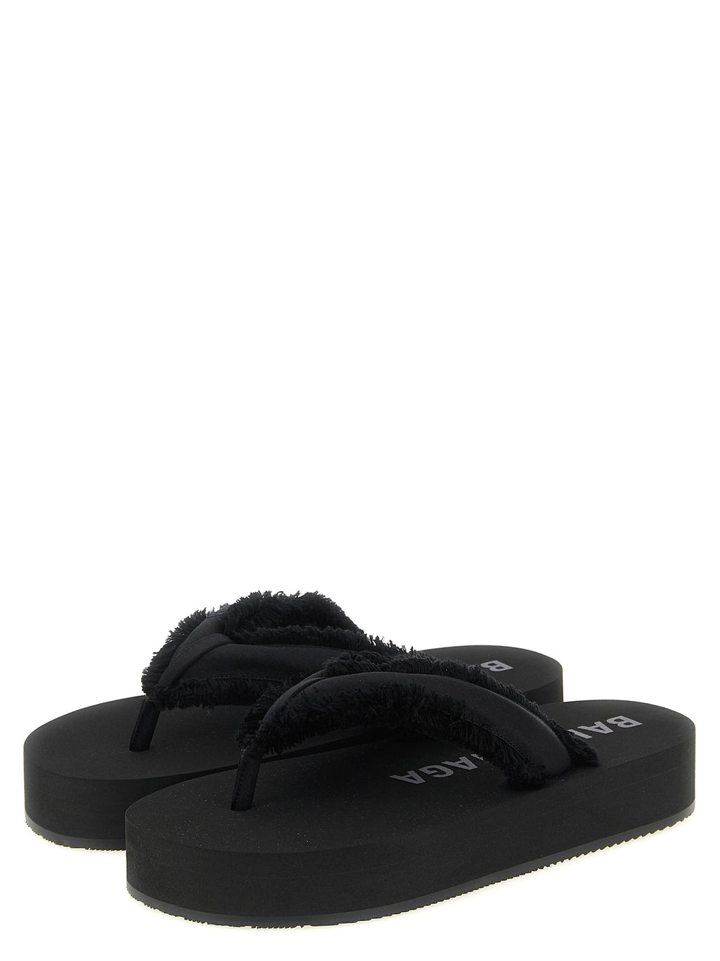 Balenciaga Black Viscose Slides