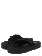 Balenciaga Black Viscose Slides