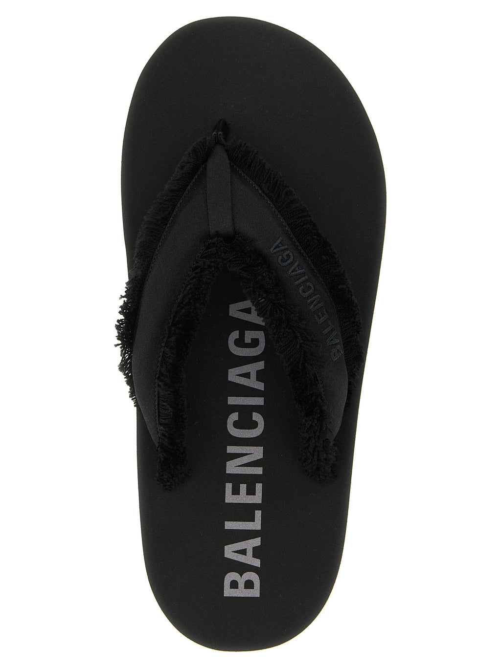 Balenciaga Black Viscose Slides