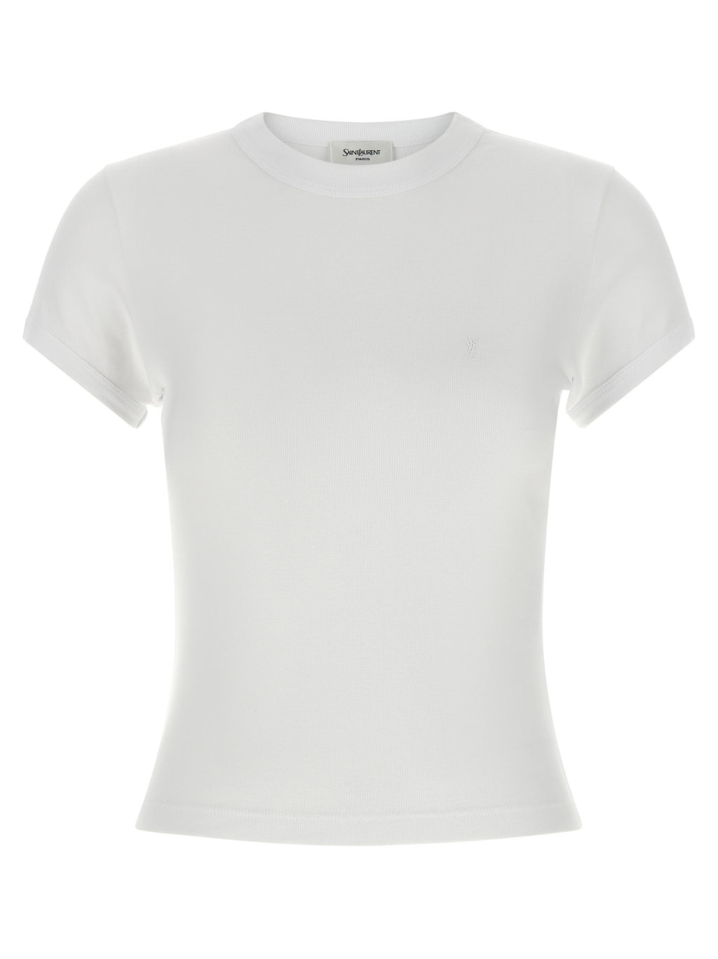 Saint Laurent White Cotton T-Shirt