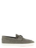 Christian Louboutin Gray Calfskin Slip-On Loafers