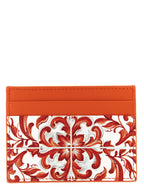 Dolce & Gabbana Orange Calfskin Cardholder
