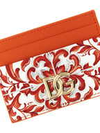 Dolce & Gabbana Orange Calfskin Cardholder