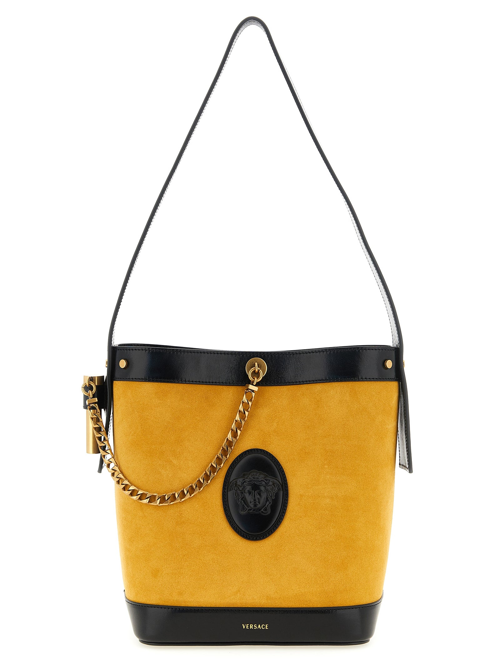 Versace Bicolor Calfskin Shoulder Bag