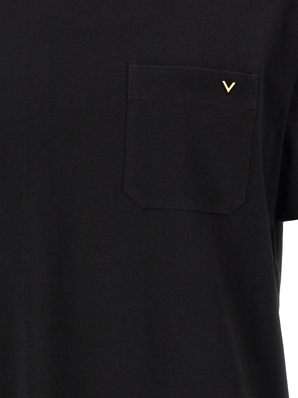 Valentino Garavani Black Cotton T-Shirt