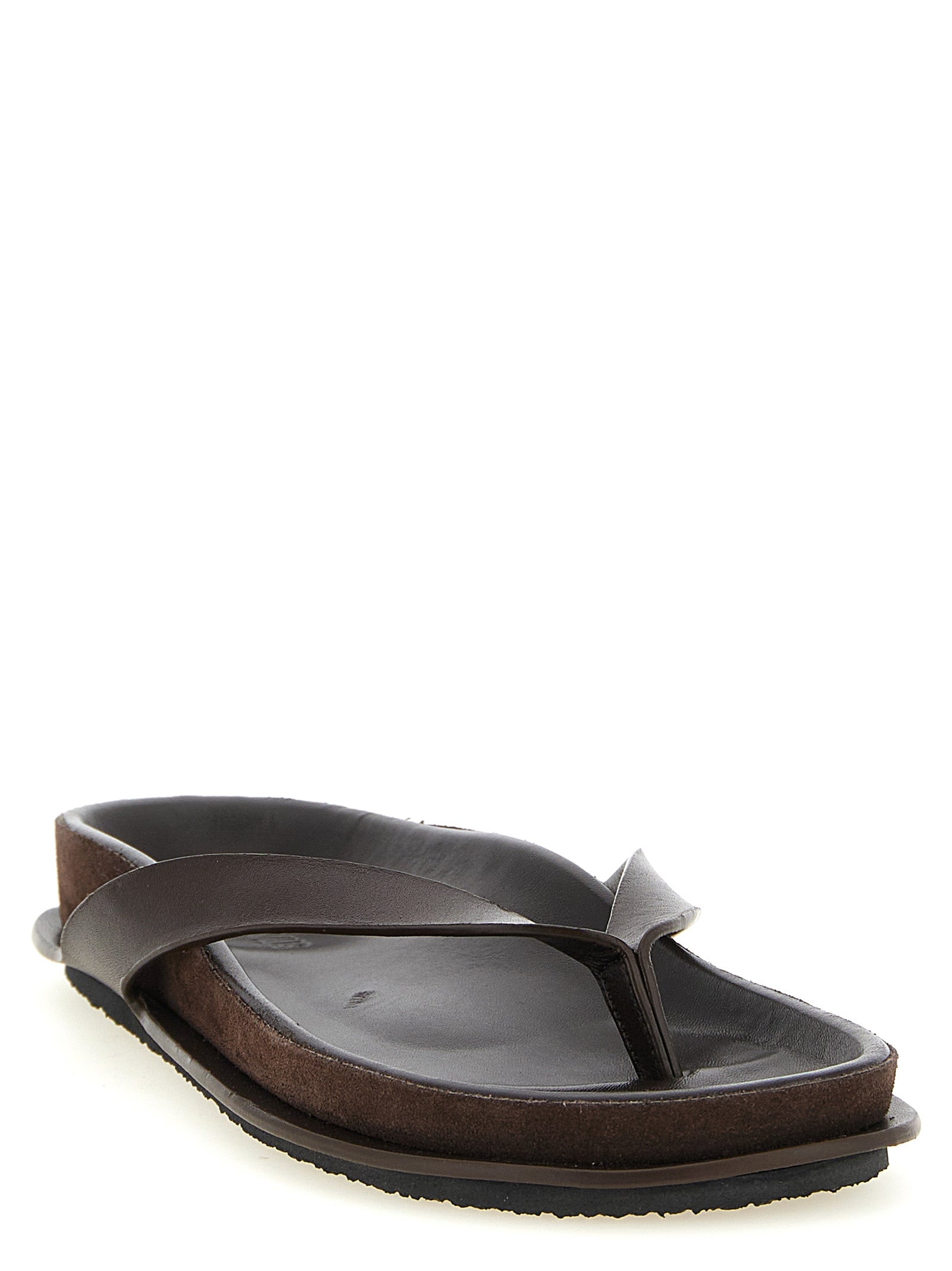 Jacquemus Brown Cowhide Slides