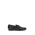 Valentino Garavani Black Calf Leather Bos Taurus Slip-On Loafers