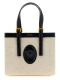 Versace Beige Linen Tote Bag