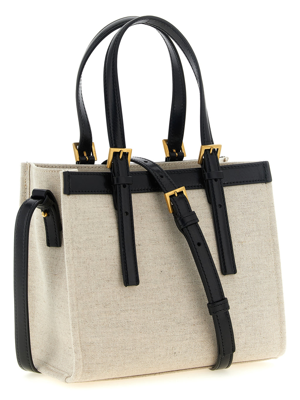 Versace Beige Linen Tote Bag