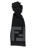 Fendi Black Virgin Wool Scarf