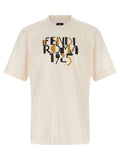 Fendi White Cotton T-Shirt