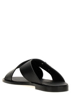 Dolce & Gabbana Black Calfskin Slides