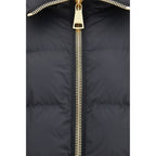 Balmain Black Viscose Full-Length Jacket