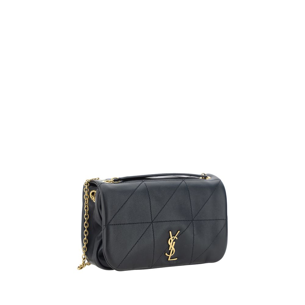 Saint Laurent Black Lamb Ovis Aries Shoulder Bag