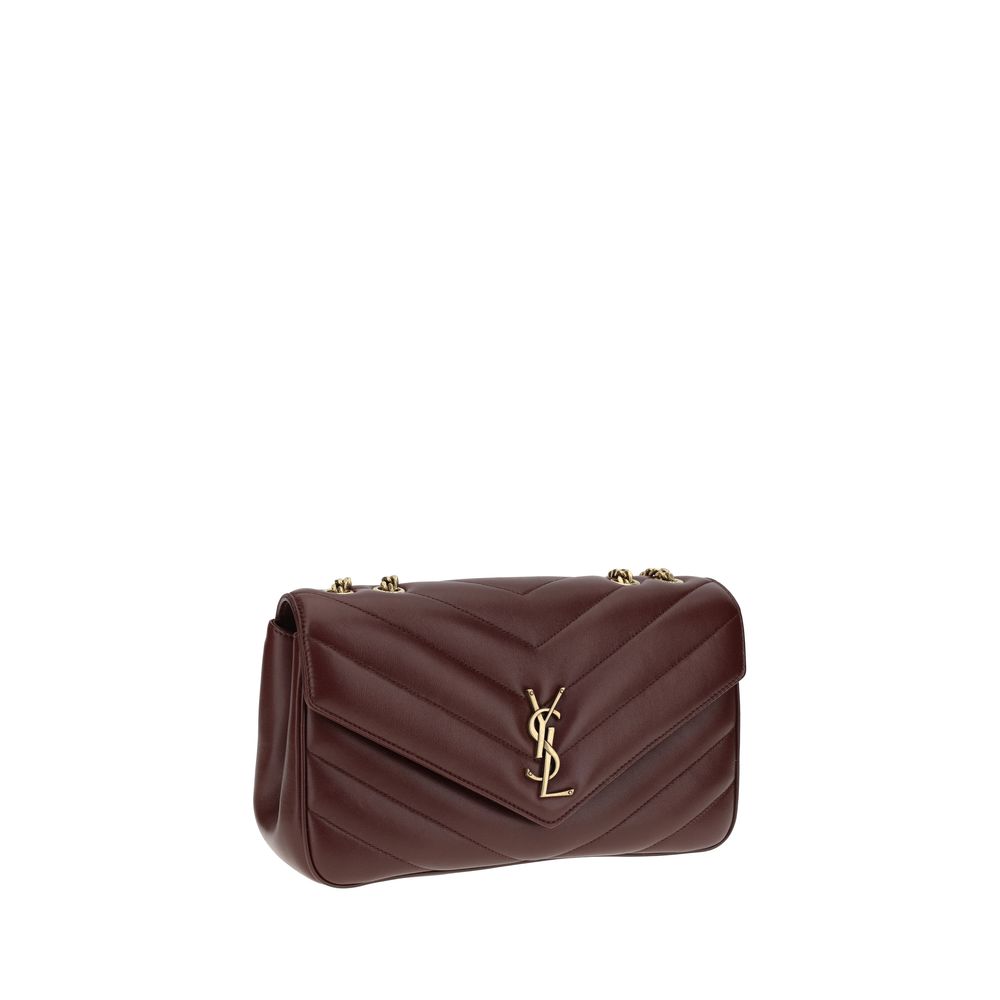 Saint Laurent Bordeaux Lamb Ovis Aries Shoulder Bag