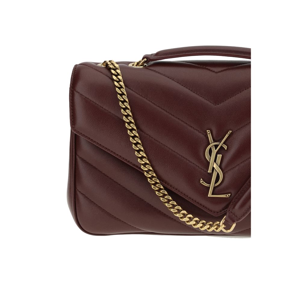Saint Laurent Bordeaux Lamb Ovis Aries Shoulder Bag