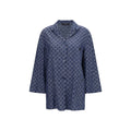 Gucci Blue Cotton Full-Length Jacket