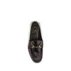 Gucci Brown Calf Leather Bos Taurus Slip-On Loafers