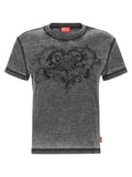 Diesel Gray Polyester T-Shirt