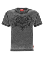 Diesel Gray Polyester T-Shirt
