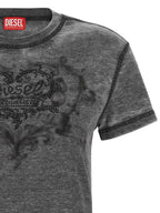 Diesel Gray Polyester T-Shirt