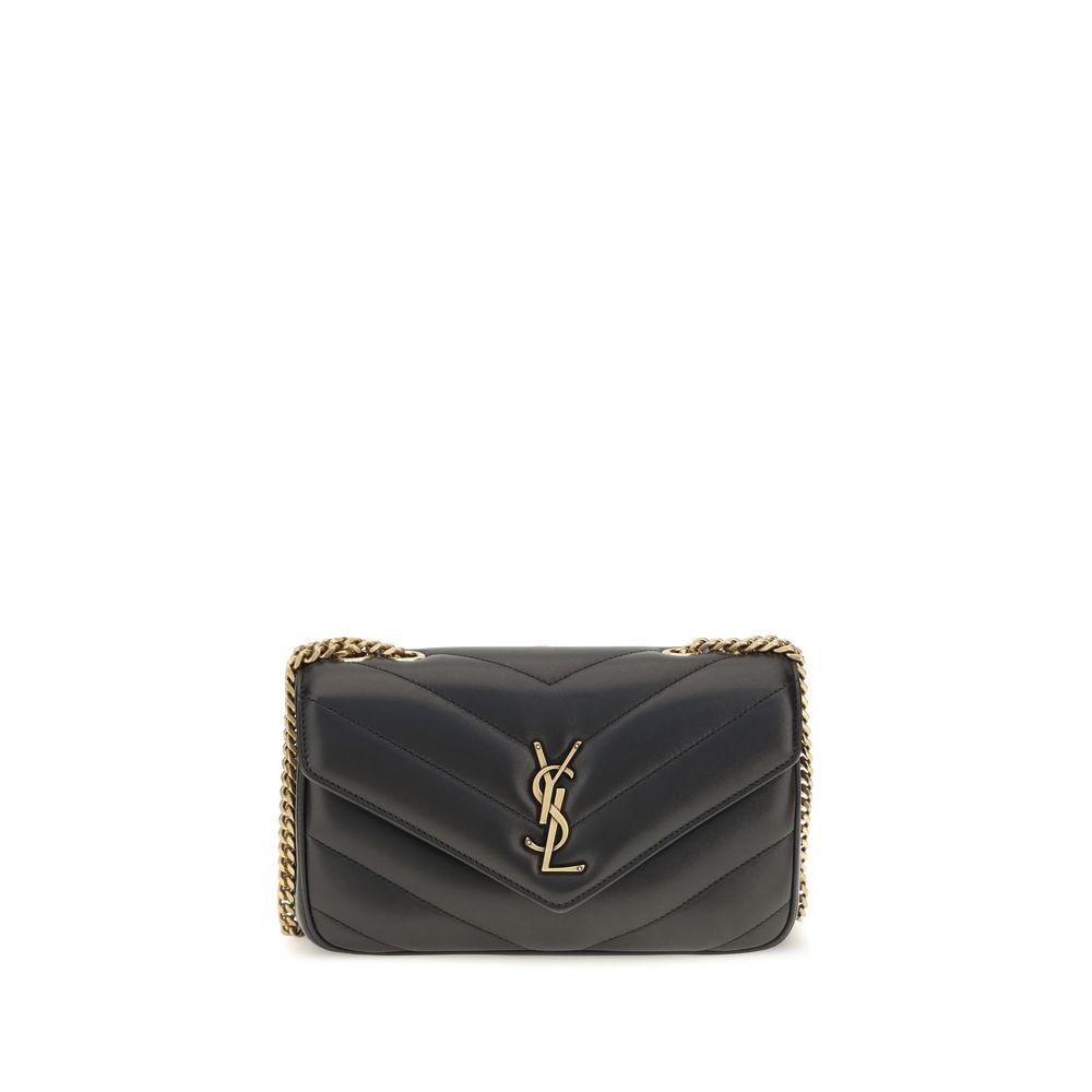 Saint Laurent Black Lamb Ovis Aries Shoulder Bag