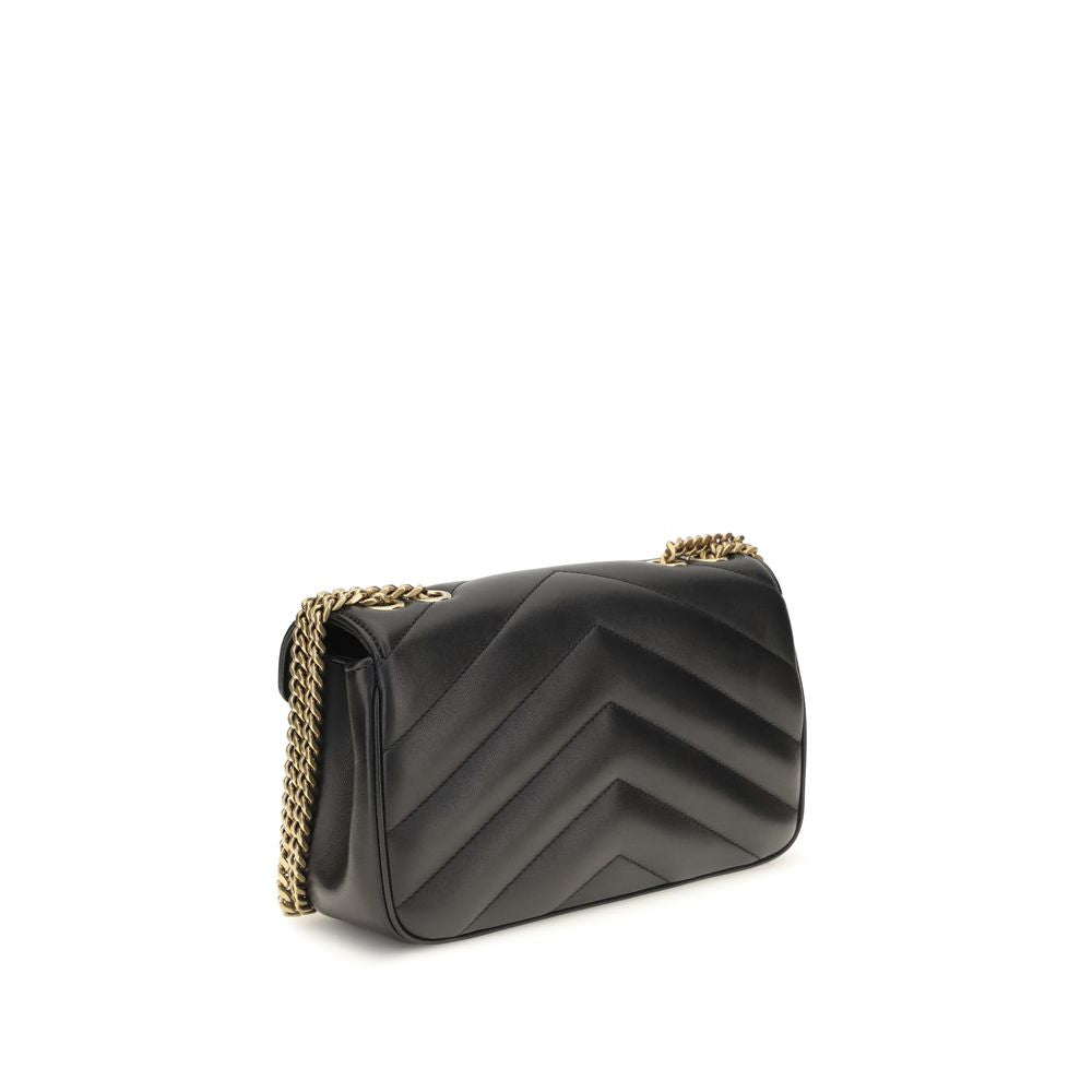 Saint Laurent Black Lamb Ovis Aries Shoulder Bag