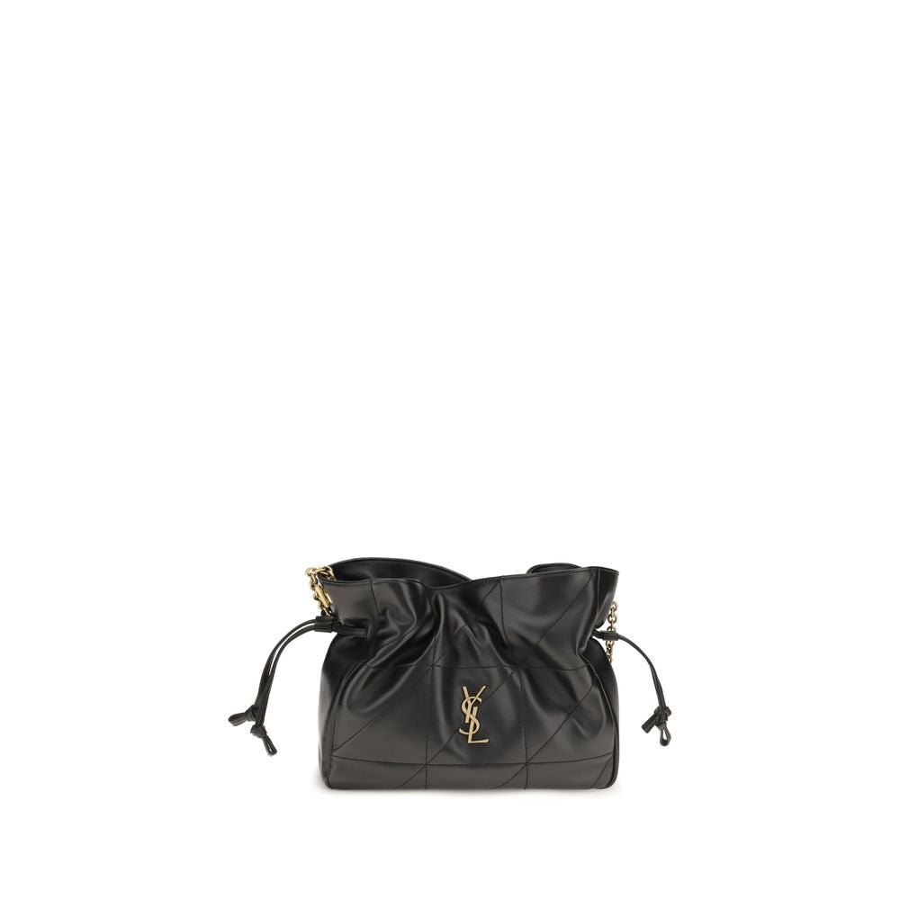Saint Laurent Black Lamb Ovis Aries Clutch Bag