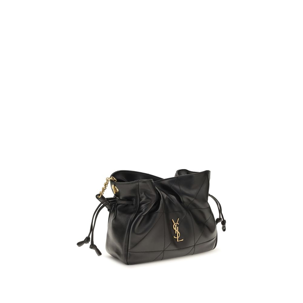 Saint Laurent Black Lamb Ovis Aries Clutch Bag