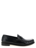 Saint Laurent Black Calfskin Slip-On Loafers